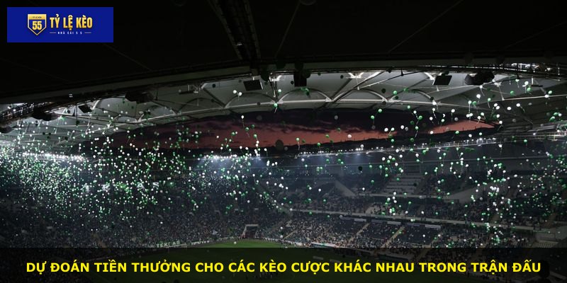 Dự đoán tiền thưởng cho các kèo cược khác nhau trong trận đấu